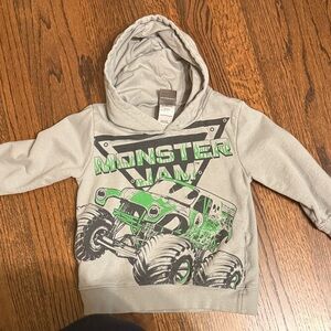 Monster Jam Kids Hoodie - Gray and Green
